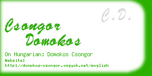 csongor domokos business card